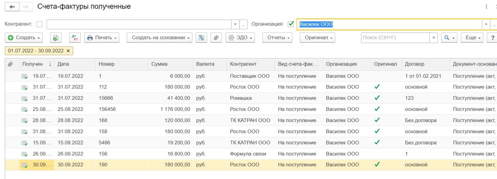 Групповой перенос вычета НДС на следующие отчётные периоды в 1С:  Бухгалтерии предприятия, ред. 3.0 – Учет без забот